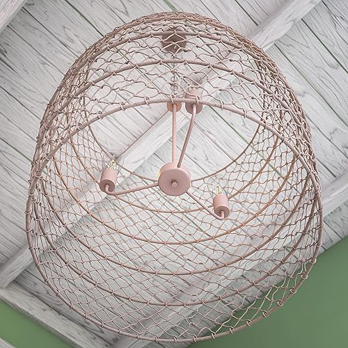 Miniatura 5 de Kenroy Home 93653TN Hollis Colgante de 3 luces, cuerda marrón