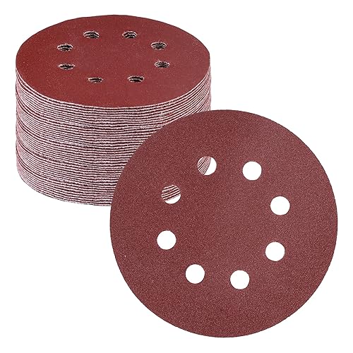 Miniatura 27 de WORKPRO 50 discos de lija de grano 60 – Papel de lija de 5 pulgadas con 8 agujeros de gancho y bucle para lijadora orbital aleatoria