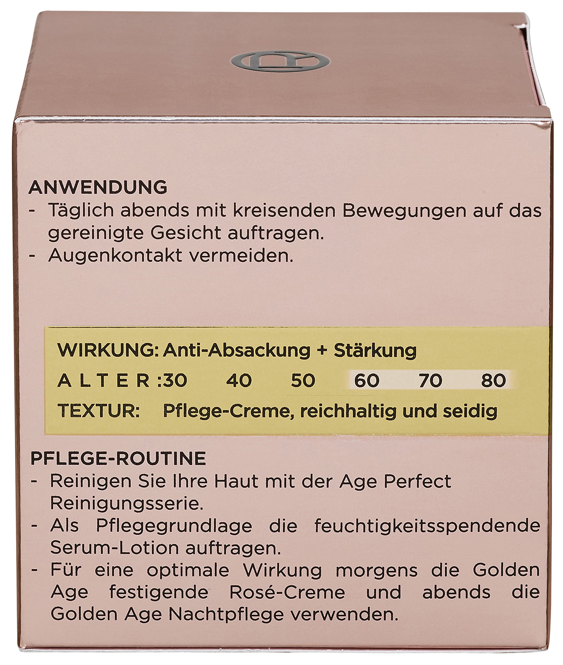 L'Oréal Paris Pielęgnacja Na Noc, Age Perfect Golden Age, Anti-Aging Pielęgnacja Twarzy, Utrwala I Połysk, Dla Dojrzałej I Delikatnej Skóry, Z Ekstraktem Z Piwonii, 50 Ml