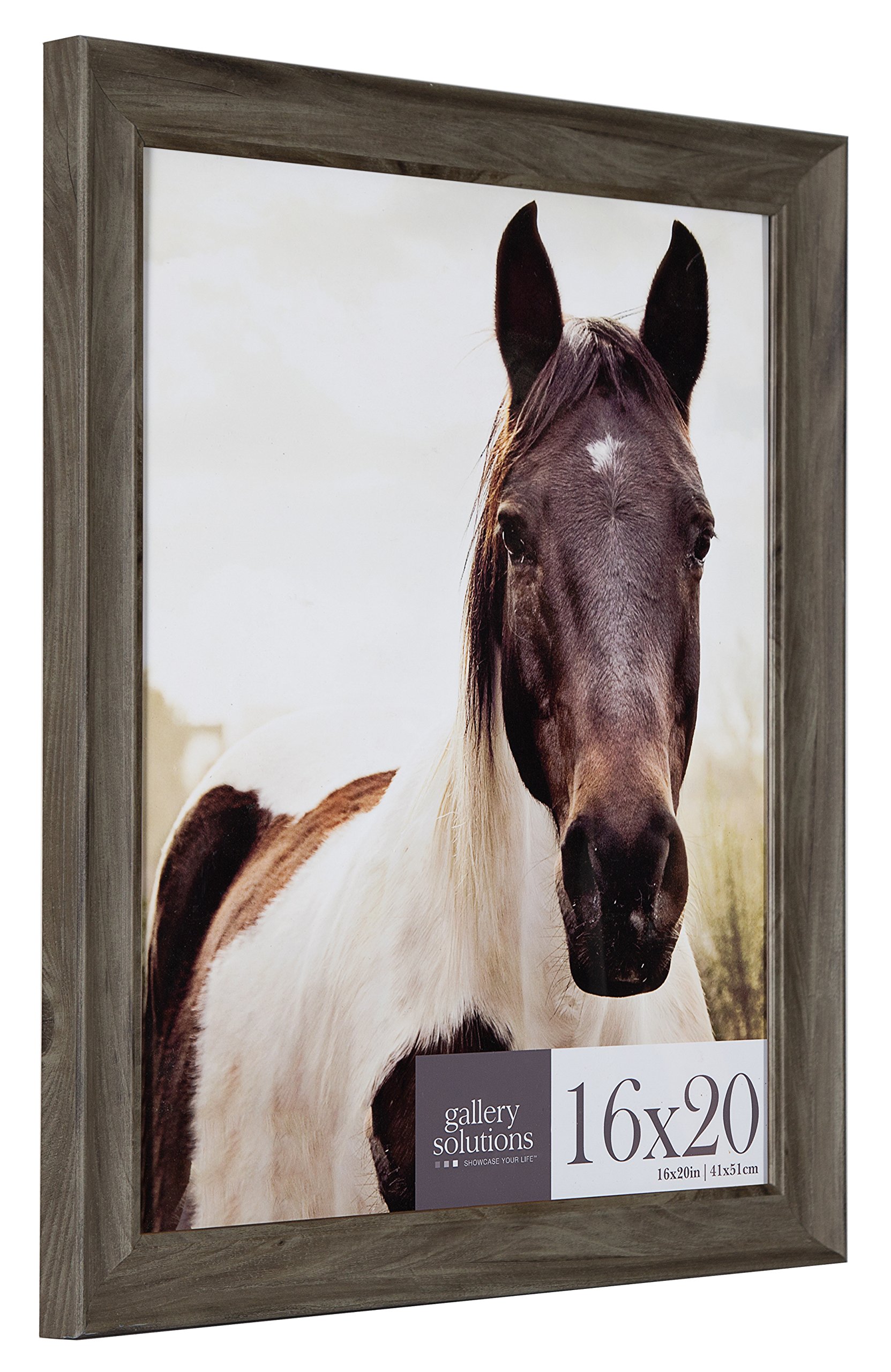 Gallery Solutions 16FP2212 16x20 Large Wall Hanging Picture Poster Frame, 16" x 20", Gray