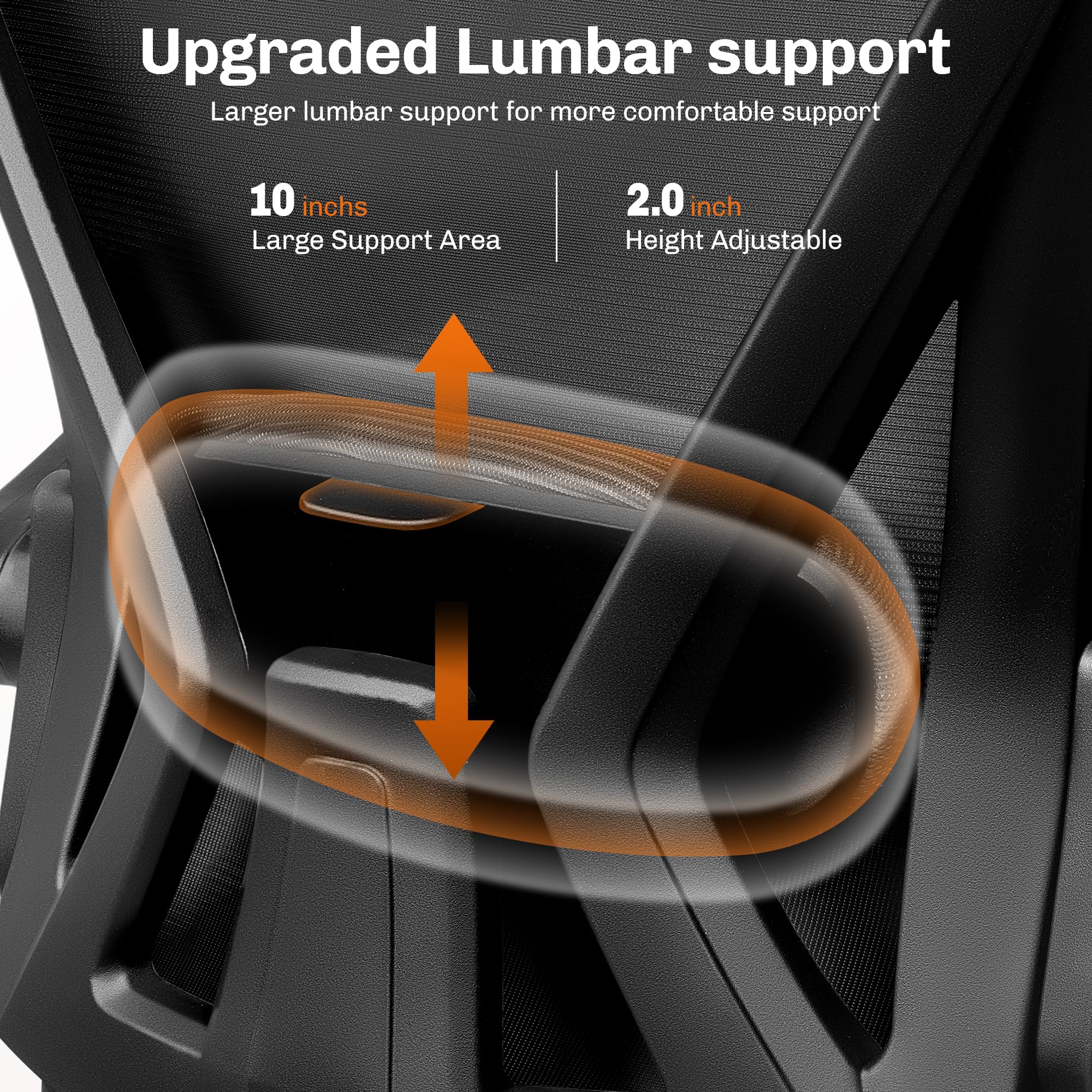 Office Chair, Ergonomic Home Computer Desk Chairs, Comfy Breathable Mesh Chair with Adjustable Lumbar Support Flip-up Armrests, Executive Task Chair with High Back for Home Office Rolling Swivel Chair