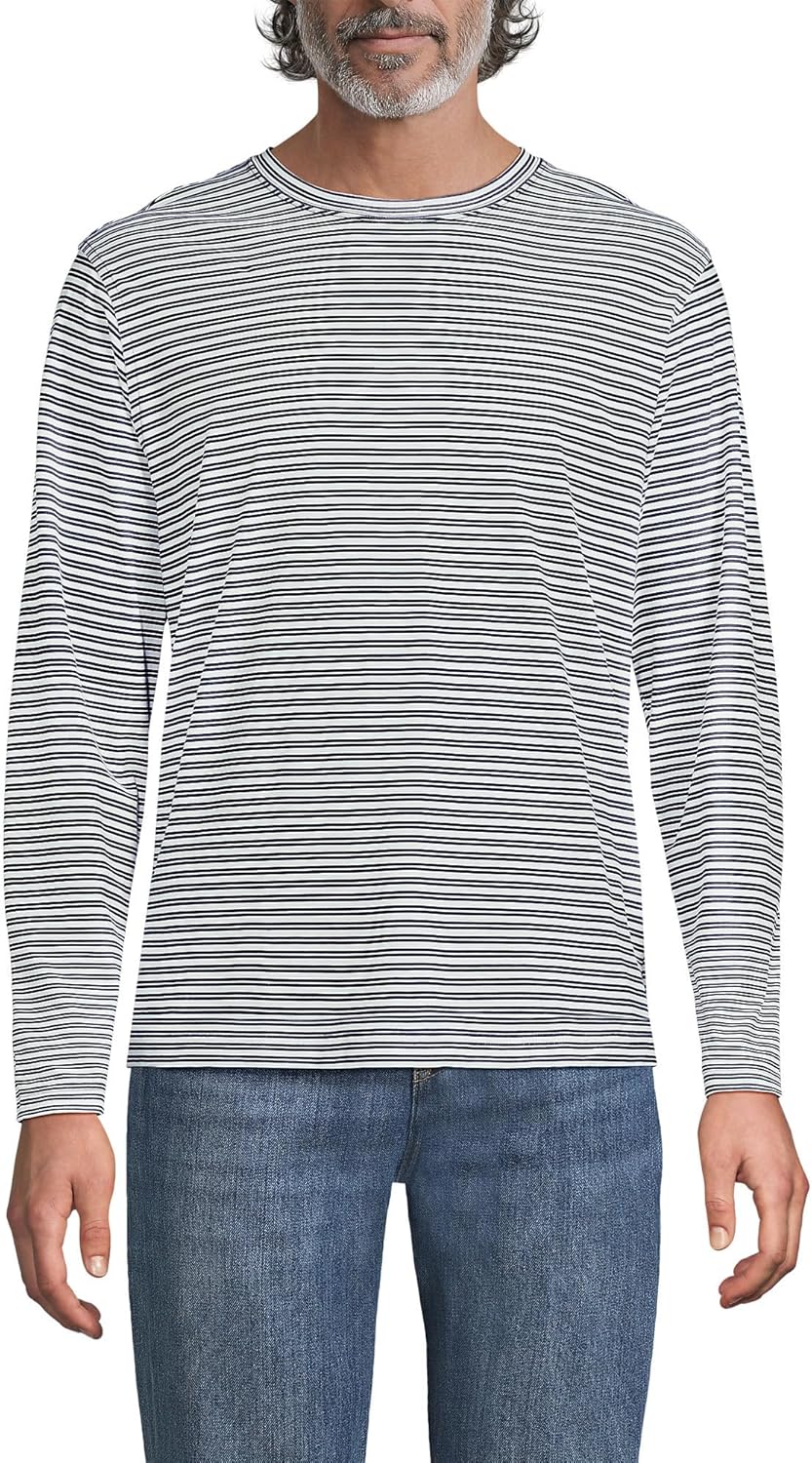 Lands' End Men's Long Sleeve American-Grown Supima Cotton Tee