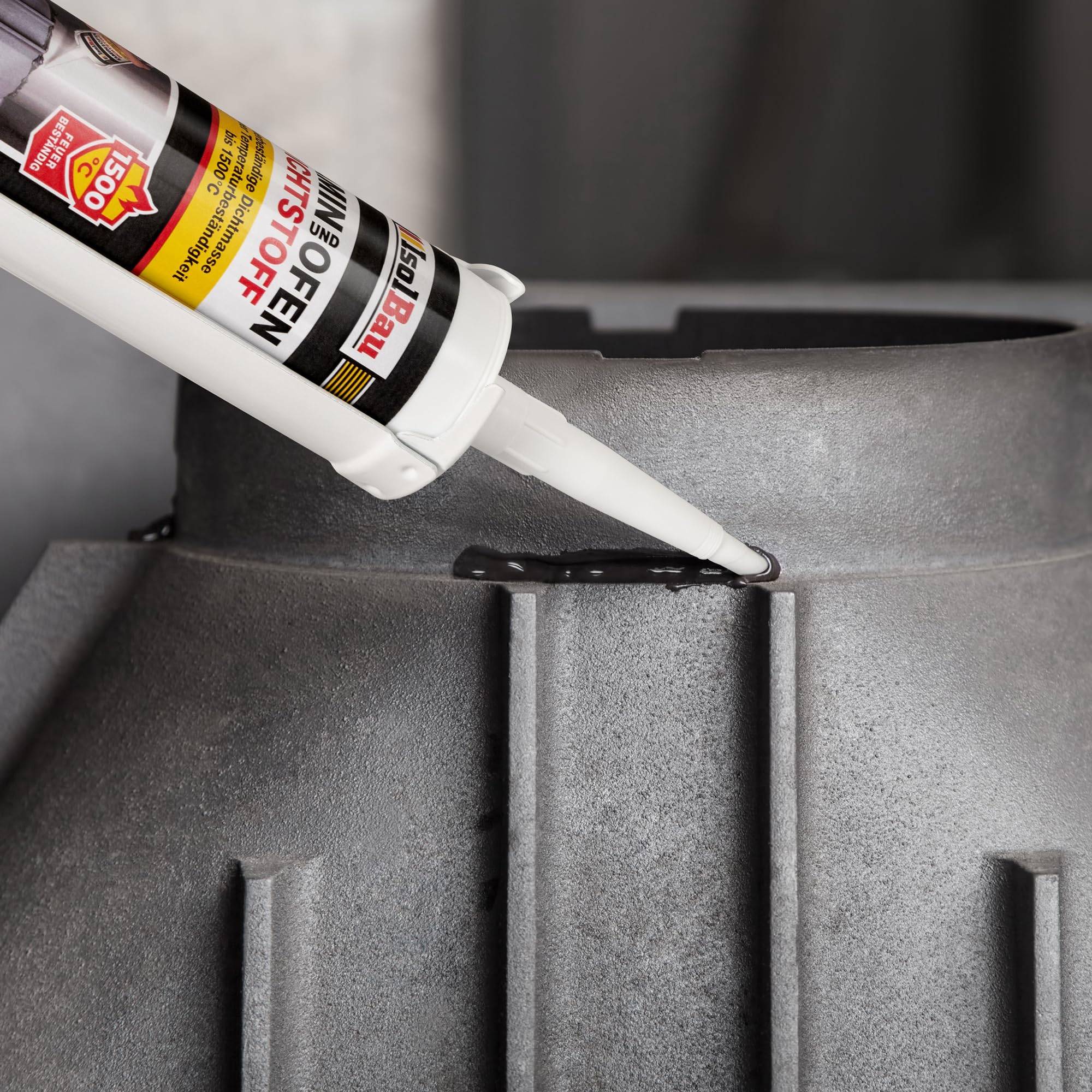 Isolbau Mastic D'étanchéité Pour Cheminée Et Poêle - 1 Tube De 300 Ml