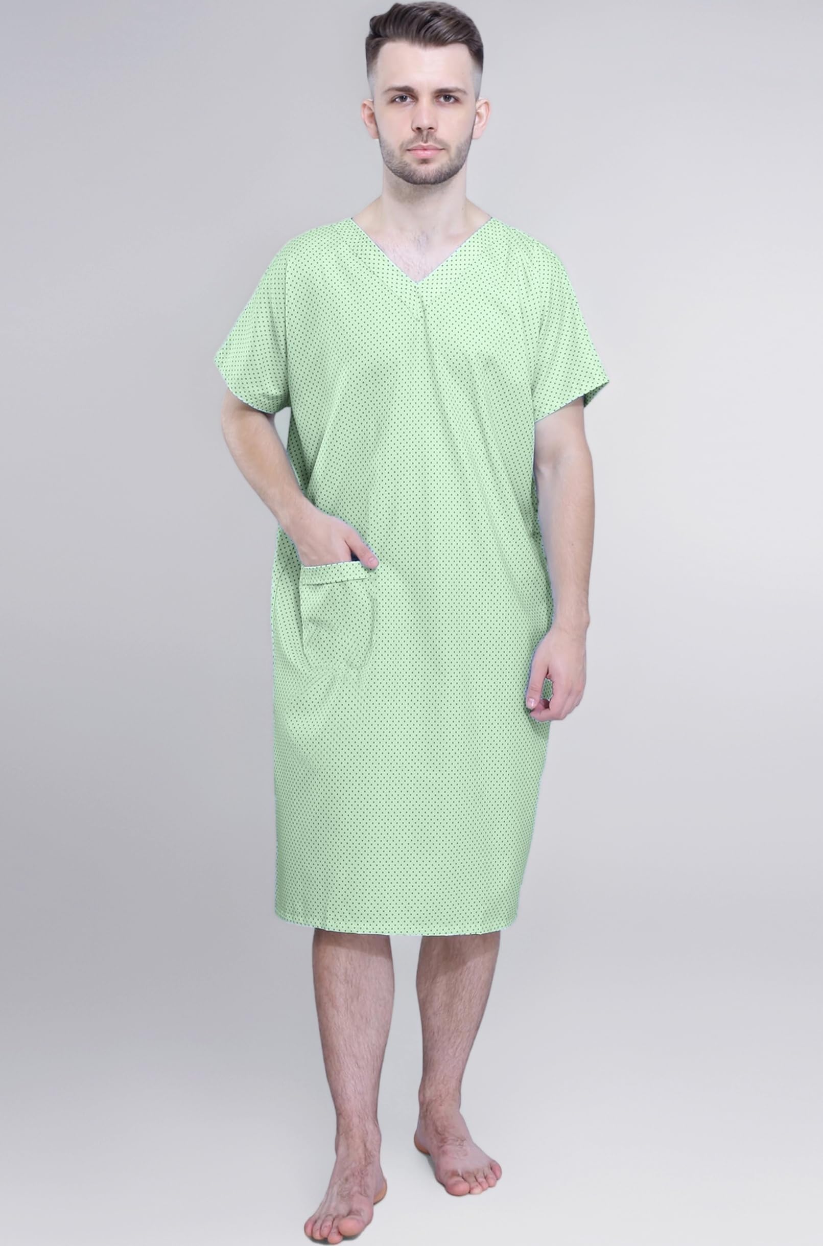 UNIFORM CRAFT Unisex Patient Gown | Comfortable Patient Wear for Men and Women Made of Light Weight Spun