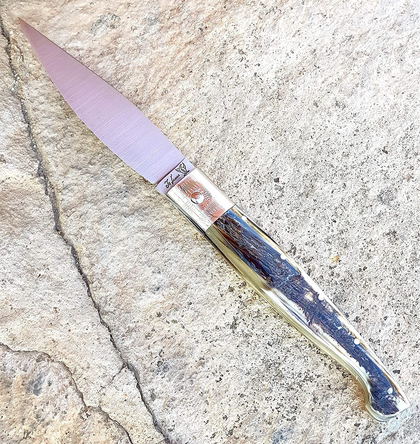 is lunas Coltello da Caccia SARDO PATTADA Tascabile Manico in Corno Sardegna Collezione
