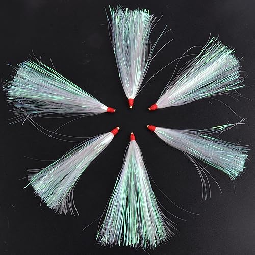 Teasers de pesca -12/18 piezas de calamar Teaser de pesca de Mylar Flash Teaser de pesca de cola para plataformas de platijas para señuelo de pesca