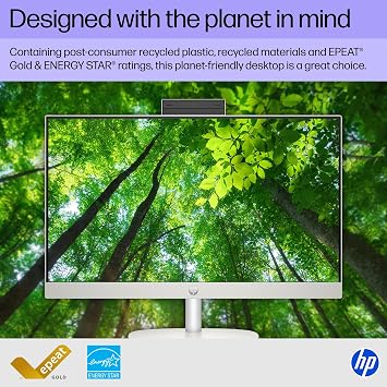 HP 23.8 inch All-in-One Desktop PC, FHD Touchscreen, Intel Core Ultra 5 125U, 8 GB RAM, 512 GB SSD, Intel Graphics, Windows 11 Home, Shell White, 24-cr1170 (2025)