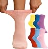 Special Essentials 6 Pairs Non-Binding Diabetic & Circulator Ankle Socks For Men & Women - Soft Moisture-Wicking Cotton