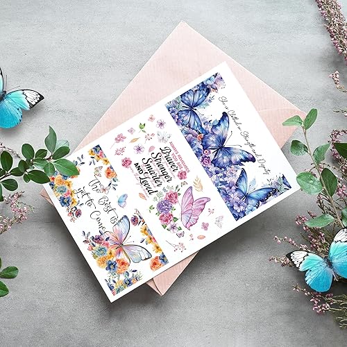 Miniatura 5 de Divertida calcomanía de transferencia UV DTF  8 hojas lindas y divertidas coloridas con patrón de café I'm Fine Coffee de gato negro, calcomanías