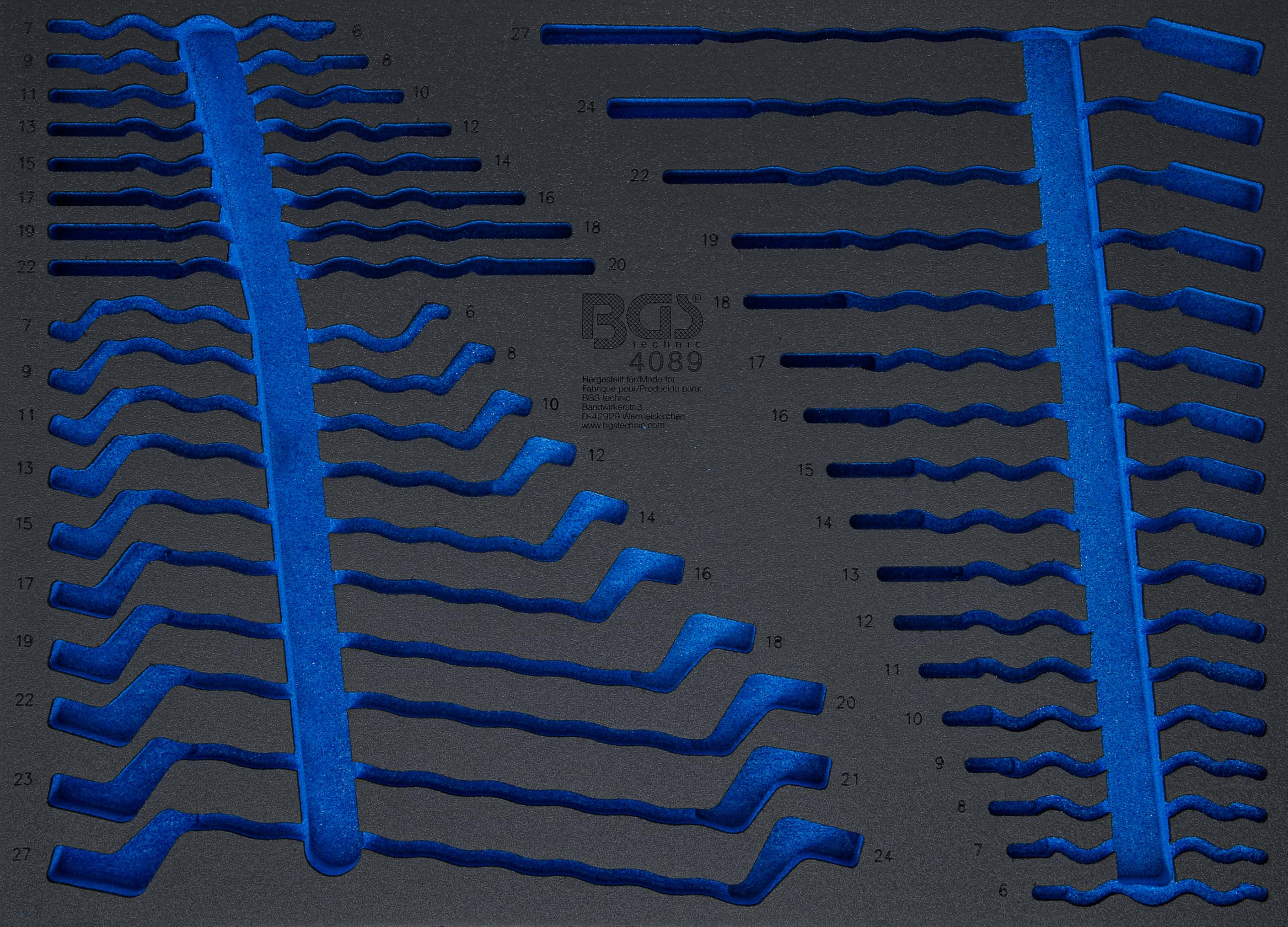 BGS 4089-1 | Modulo per carrelli portautensili 3/3 | vuoto | per BGS 4089