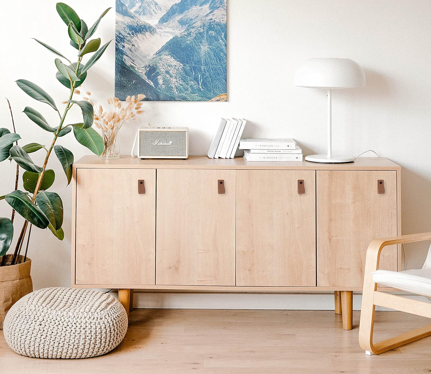 Brute Strength - Leather Drawer Pulls - Taupe - 12 pcs - 4-15/16 x 1 ’’ - Leather Handle - Leather Dresser Pulls - Cabinet knobs Dresser knobs - Dresser Handles