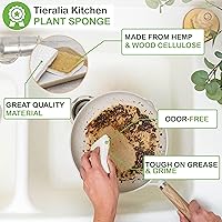 Vista 5 de Tieralia Juego de regalo de cepillo de bambú para platos – Paquete de limpieza de cocina de 5 piezas con cepillo para botellas, cepillo de palma