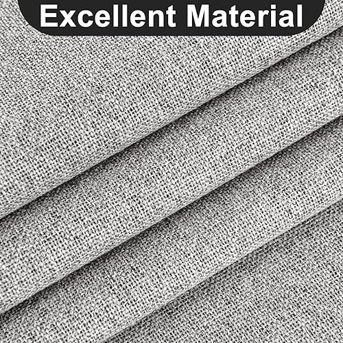 Miniatura 2 de DWCN Cortinas 100% opacas para dormitorio, cortinas de lino de granja de 84 pulgadas de largo, juego de 2 paneles de cortina térmica gris con 2