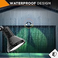 Vista 3 de Ciata 15" Luz de Inundación de Seguridad para Exteriores de 1 Cabeza con Cuerpo de Aluminio Fundido Resistente 150W PAR38 con Resistencia a la Negro