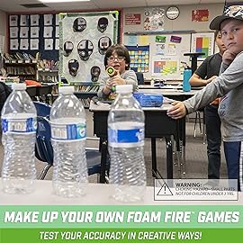 GoSports Official Foam Fire Blasters 2 Pack Toy Blasters & Replacement Bullet Balls - Fun for Accuracy Games Foam Fire Shooting Games