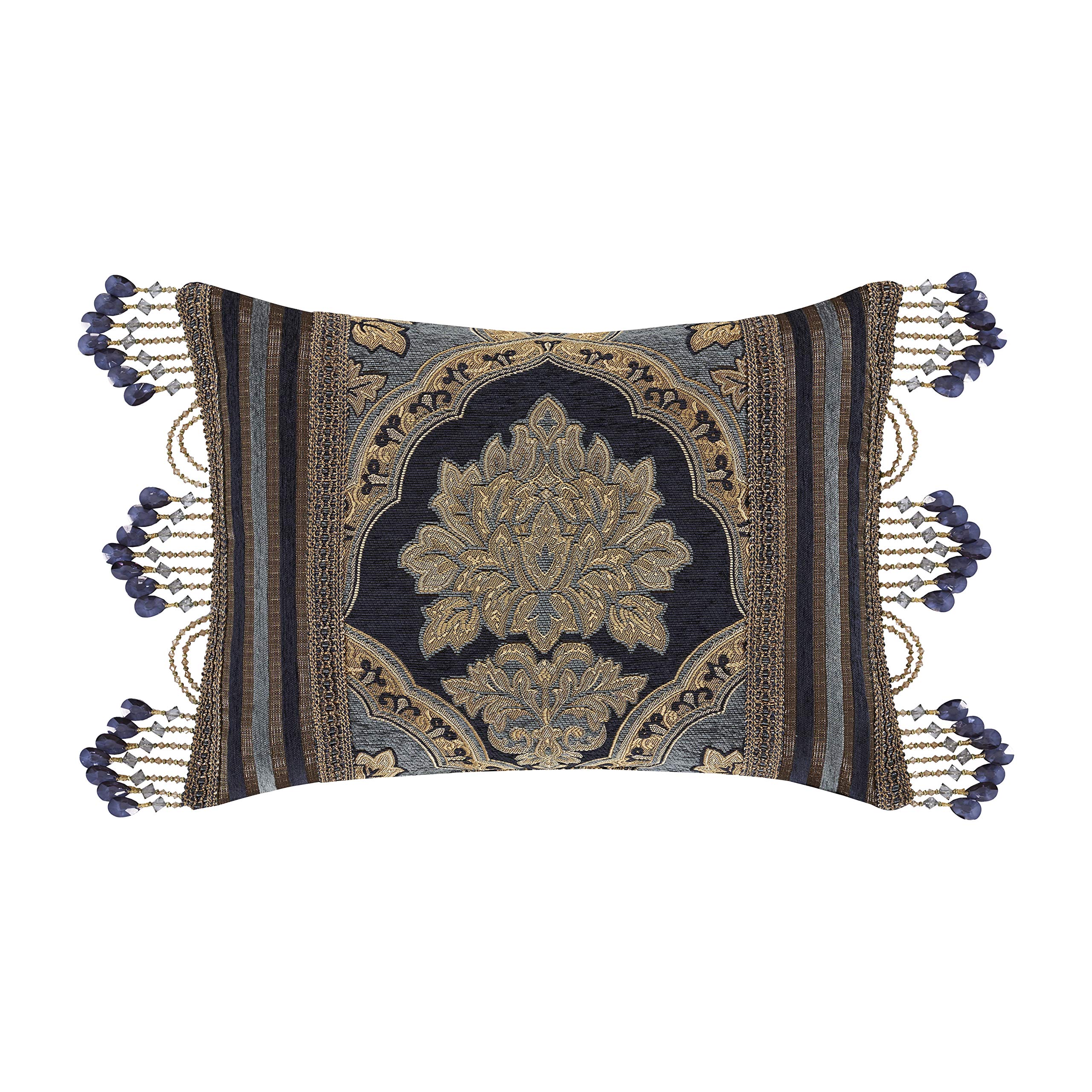 Bristol Boudoir Decorative Throw Pillow, Indigo, 21X15