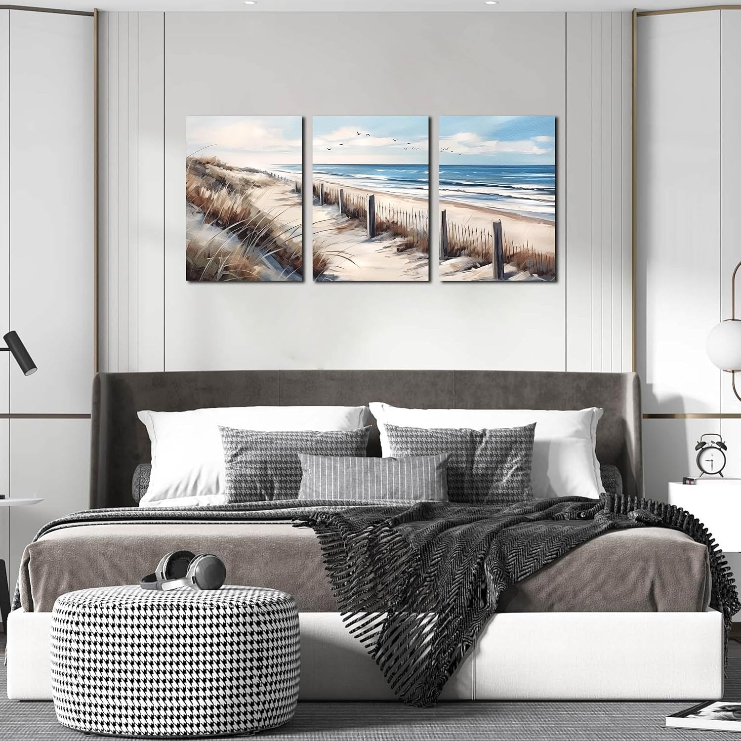 Large Wall Art for Living Room Bedroom Office Red Forest Wall Art Lake Landscape Pictures Modern Artwork Framed Canvas Prints 29x59 Inch