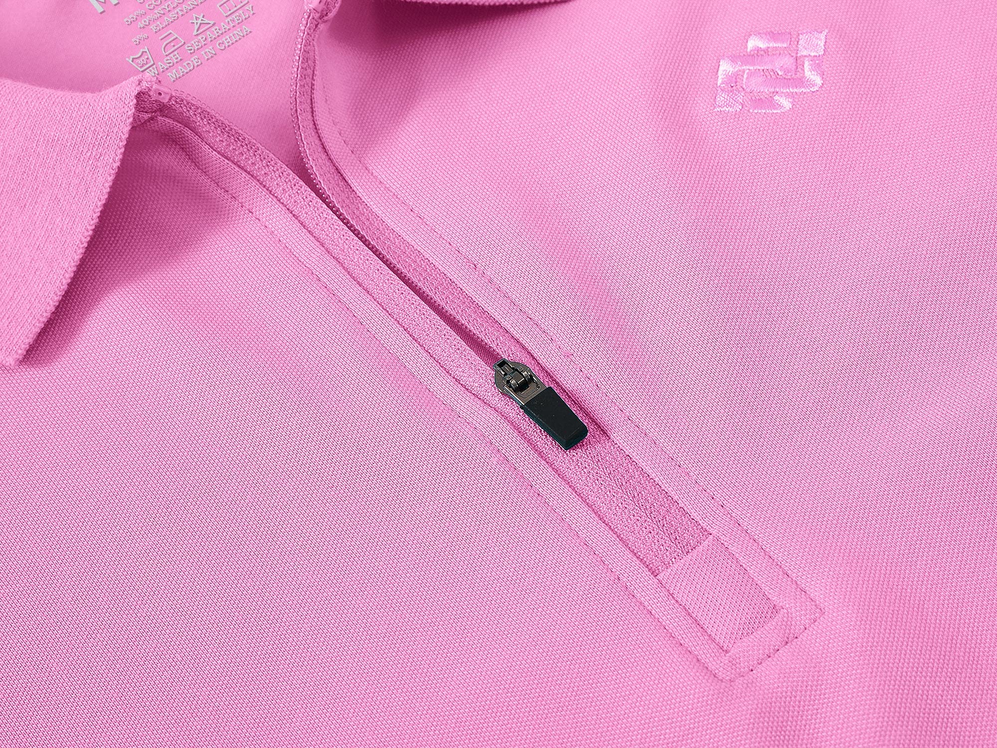 MoFiz Polo Mujer Zip Camiseta Manga Larga Invierno Algodón Trabajo Golf Tops