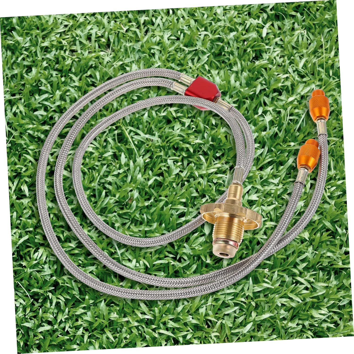 1Pc Liquefied Gas Hose Adapter High Pressure Gas Tank Connector for Camping Supplies Durable Easy Installation Connects Two Cookware Efficiently