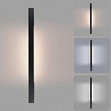 Gebiuhoo Wandleuchte Innen Dimmbar 8W LED Wandlampe Innen 3000-6000K 40CM Wandleuchte Modern Dimmbare Wandlampe für Wohnzimmer Schlafzimmer Flur - Schwarz