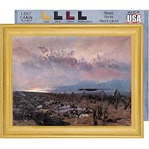 Lost Cabin Detaille Le Reve by Edouard Detaille | Canvas in Gold Beveled Frame | Fine Artwork Painting Reproduction | Framed Wall Art Decor Poster Gift | Image 18x24 Frame 22x28