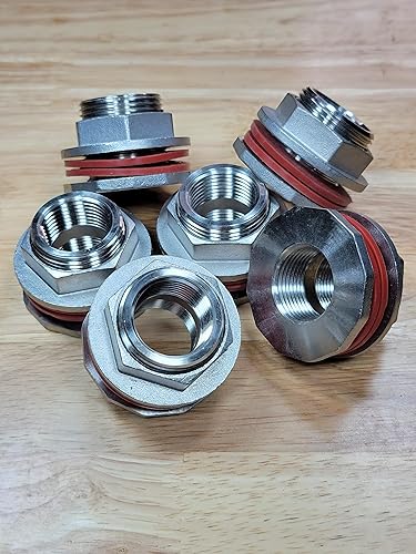 Miniatura 121 de MiniBrew Mamparo sin soldadura NPT EZ de 1/2 pulgada con juntas EPDM para elaboración casera (paquete de 3)