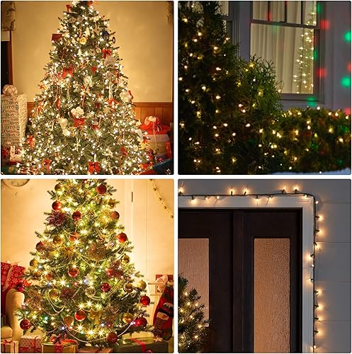 Miniatura 6 de Dazzle Bright Luces de Navidad, 20 pies, 100 unidades, incandescentes, impermeables, enchufables, decoraciones de Navidad conectables para