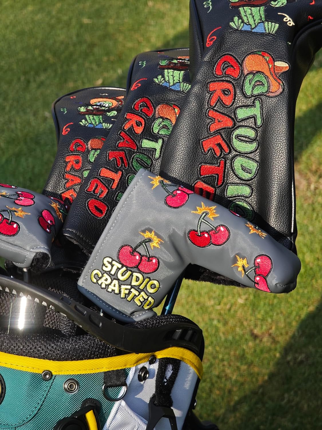 Cherry Bombs Blade Golf Putter Cover Magnetic Golf Putter Headcovers