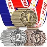 Award Medals 1st 2nd 3rd Place Medals for Awards Metal Winner Trophy Awards Gold, Silver, and Bronze Prizes for Sports Competitions Party, 2 Inches