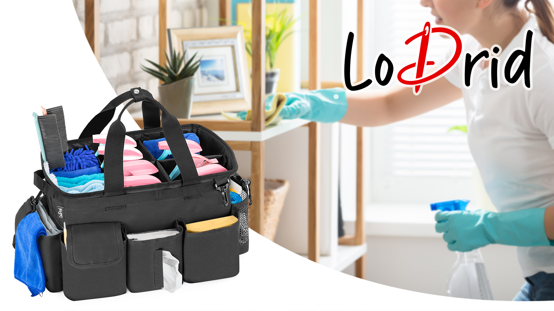 Amazon.com - LoDrid Large Wearable Cleaning Caddy Bag with