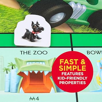Monopoly Junior Board Game for 4 Players, Ages 5 and up