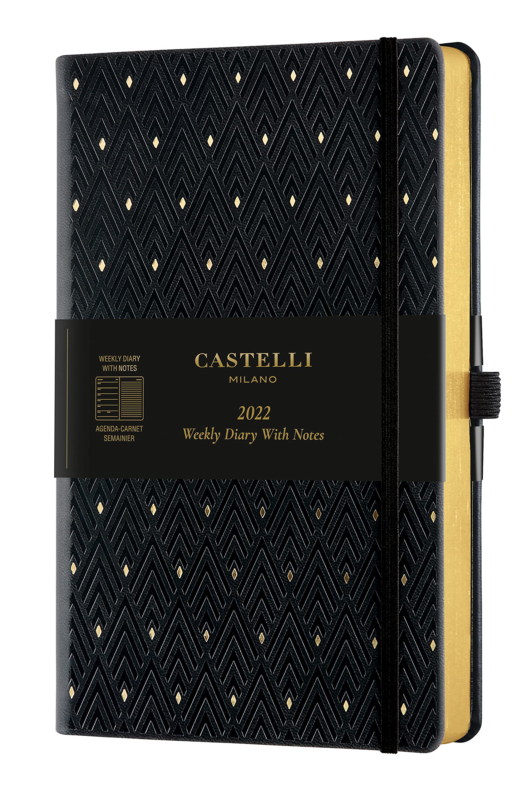 Agenda 2022 semainier grand format C&G diamonds gold