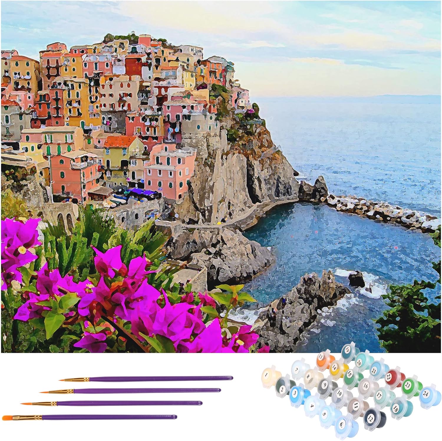 TONZOM Paint by Numbers, Painting by Numbers Kit for Adults Kids