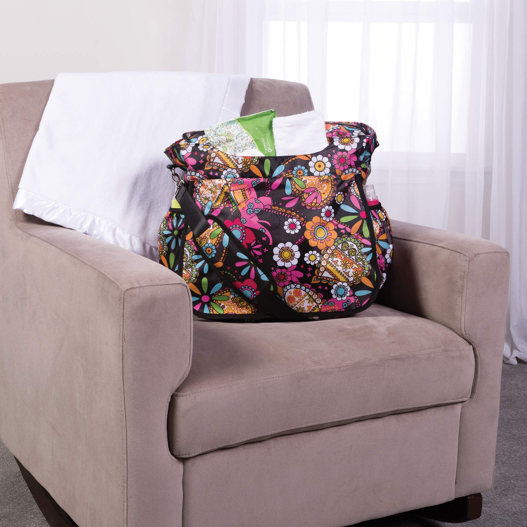 Trend Lab - Bolso para pañales, diseño floral, multicolor