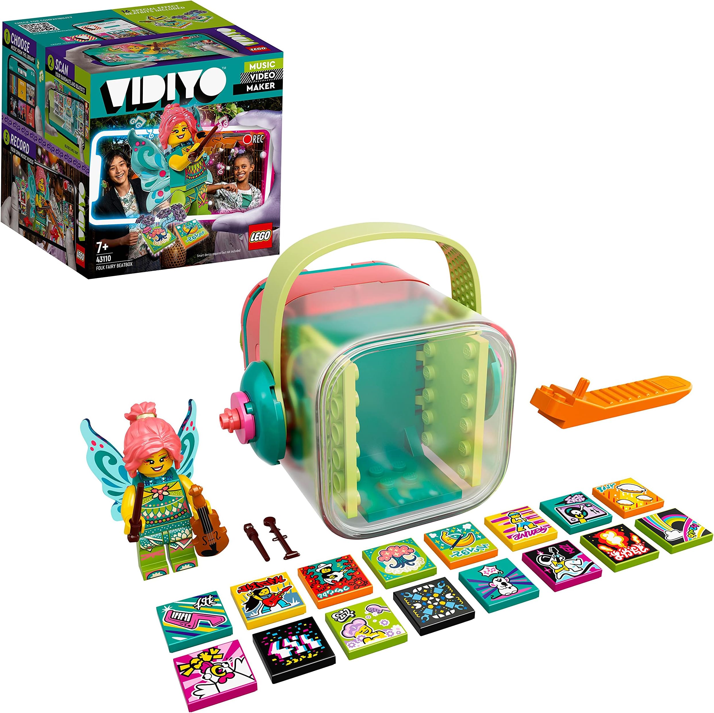 VIDIYO Folk Fairy Beatbox 43110 Building Kit Toy; Inspire Kids to Direct and Star in Their Own Music Videos; New 2021 (89 Pieces)