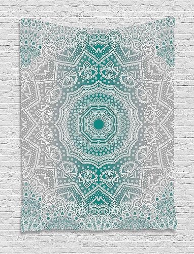 Miniatura 171 de Ambesonne Tapiz de fiesta de los años 70, caja retro en arte pop, música de baile, composición colorida impresa, para colgar en la pared para