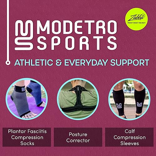 Miniatura 9 de Modetro Sports Tobillera para aliviar la fascitis plantar, tendinitis y soporte del tendón de Aquiles - Manga de compresión para hombres y mujeres
