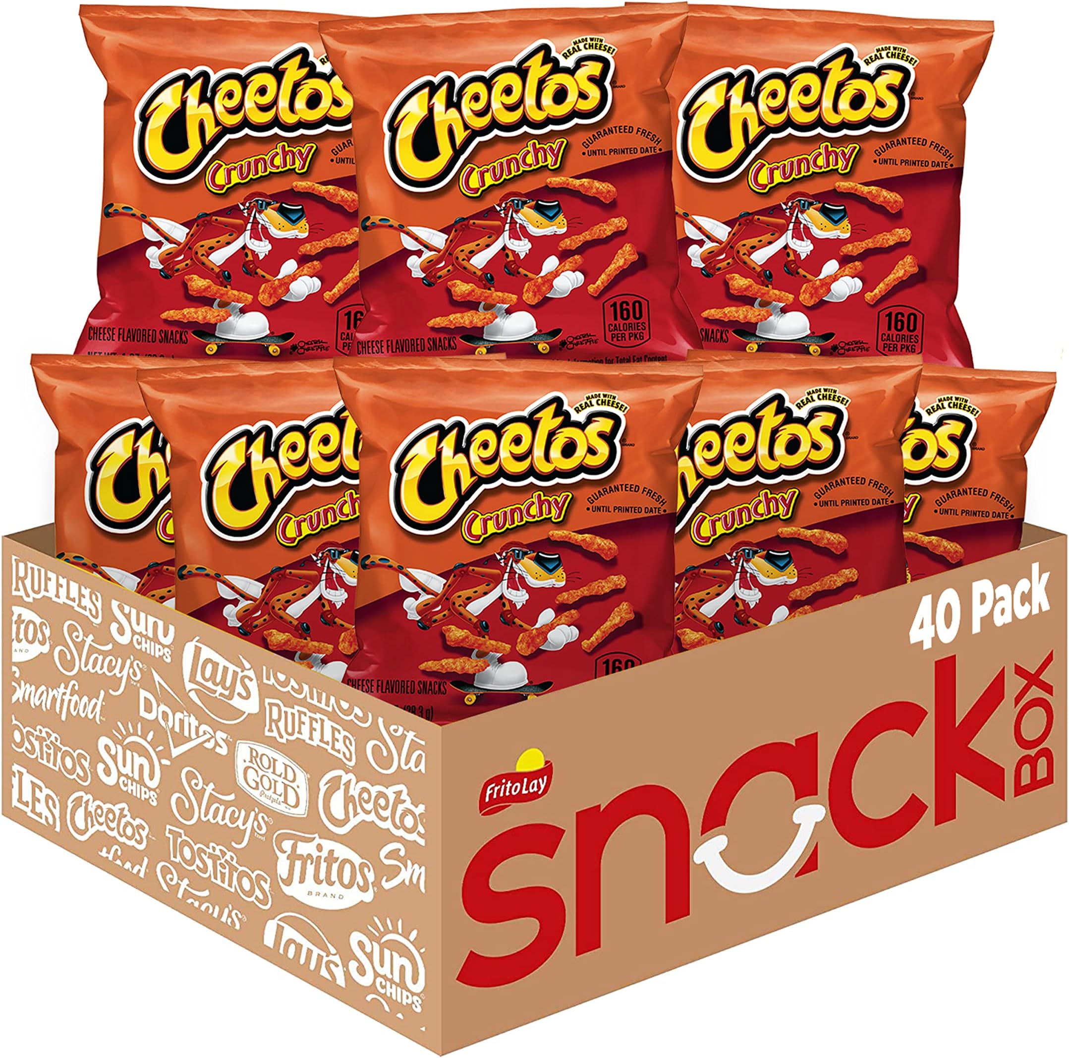 Crunchy Cheese Flavored Snacks, Gluten Free, 1 Ounce Single Serve Bags (Pack of 40)