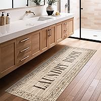 Vista 67 de Alfombra de Pasillo Lavable - Alfombras de Cocina de 2'6"x12' con Respaldo Antideslizante, Alfombras de Casa de Campo para Interiores para Sala