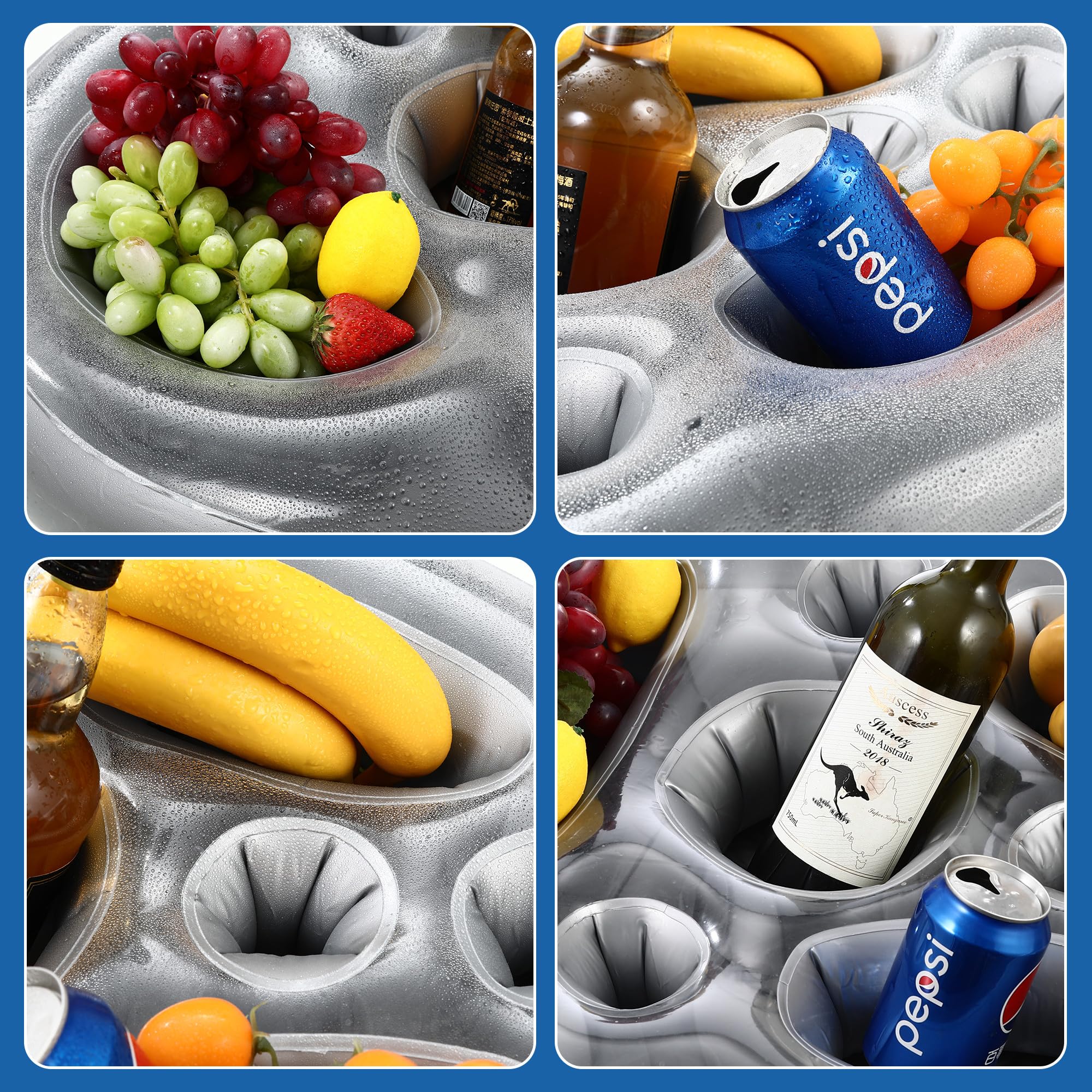 Schwimmender Getränkehalter Für Pool-Partys - 2in1 Snack & Drink Halter Aufblasbar