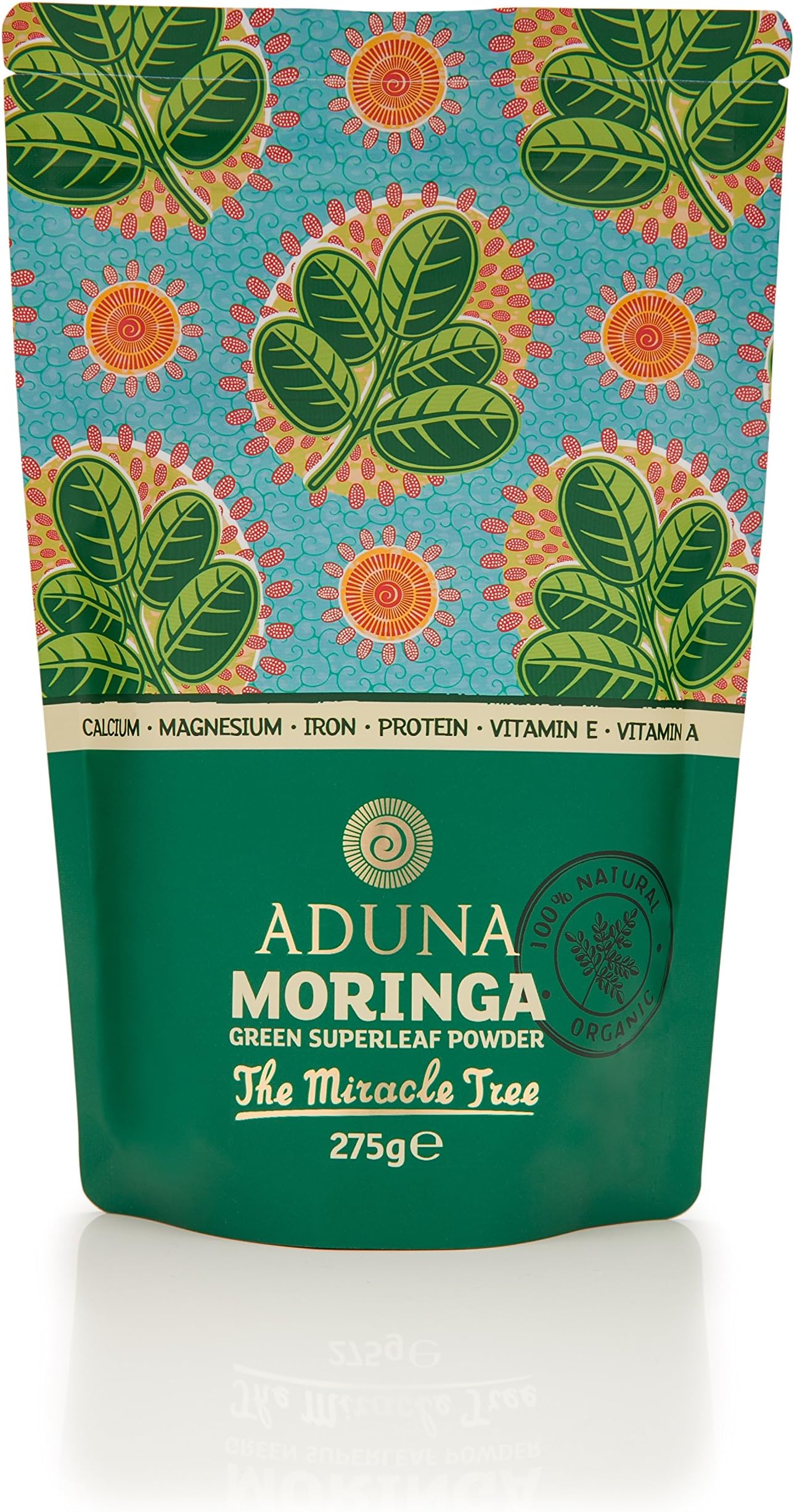 Aduna 100% Organic Moringa Superleaf Powder 275g (Pack of 2)