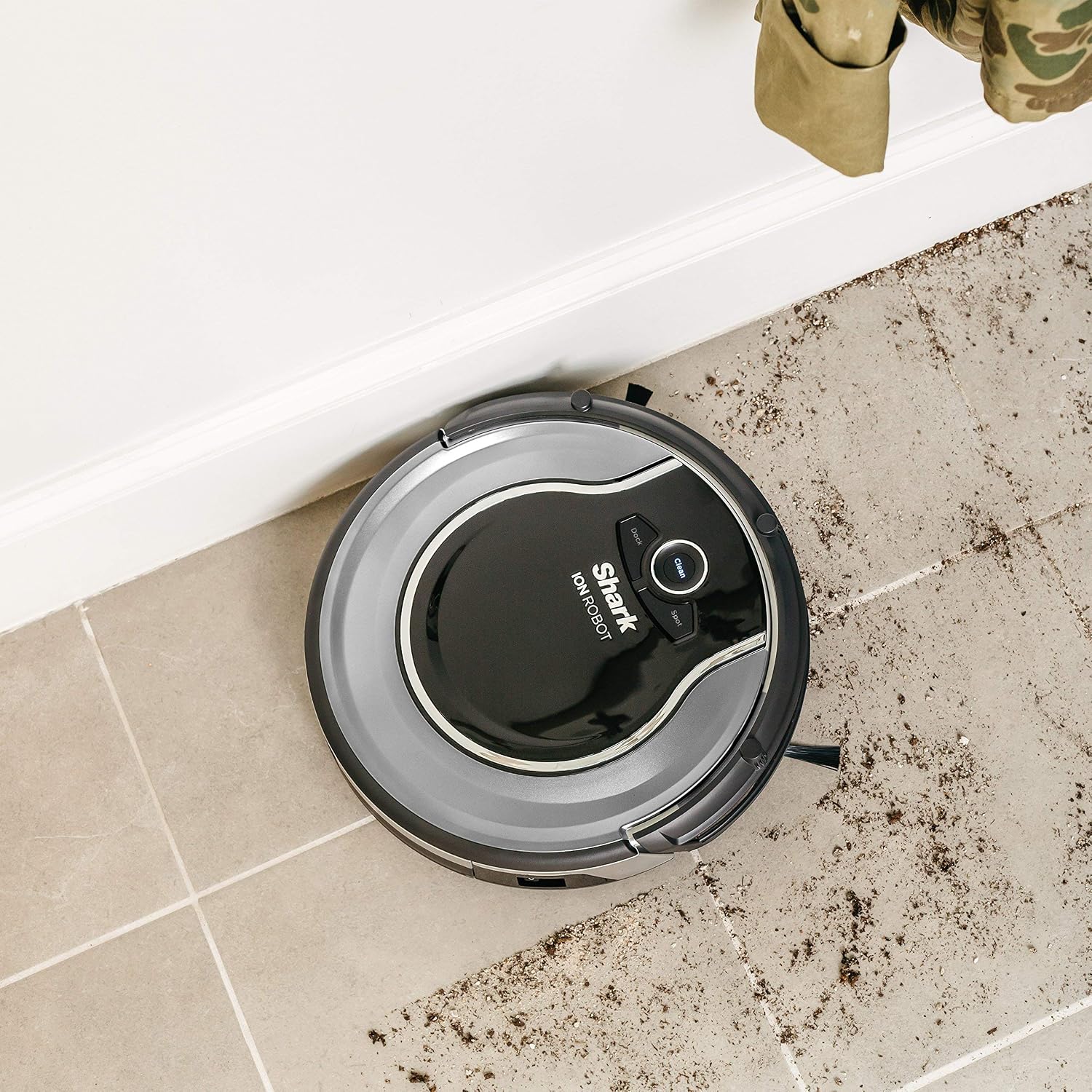 Shark ION Robot Dual-Action Robot Vacuum Cleaner with 1-Hour Plus of Cleaning Time, Smart Sensor Navigation and Remote Control (RV720) (Renewed)