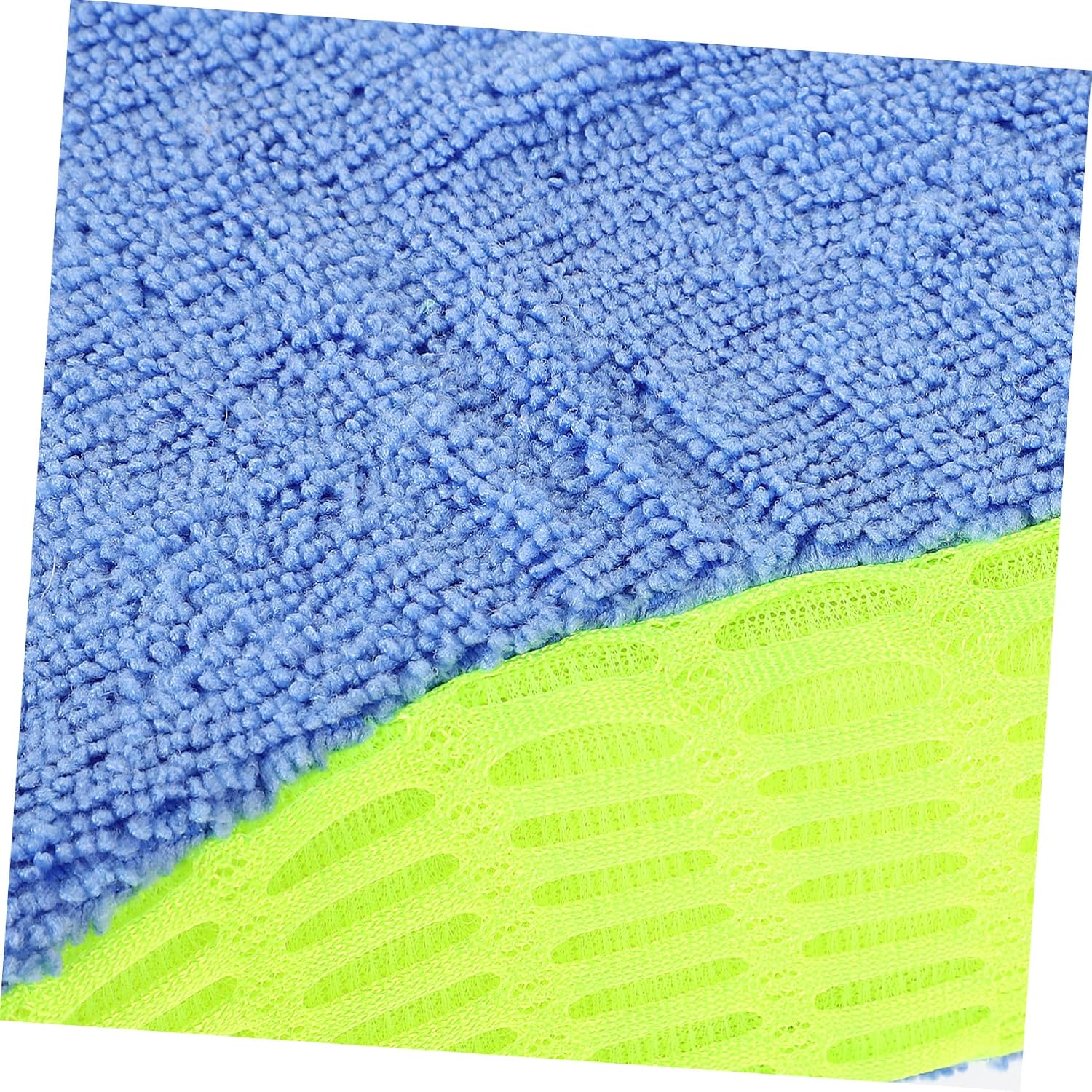 PRETYZOOM 2pcs Shaped Car Cleaning Sponge Pad Dual-Sided High-Density Water-Absorbing Scrubber for Efficient Auto Detailing and Washing Orange Grass Green