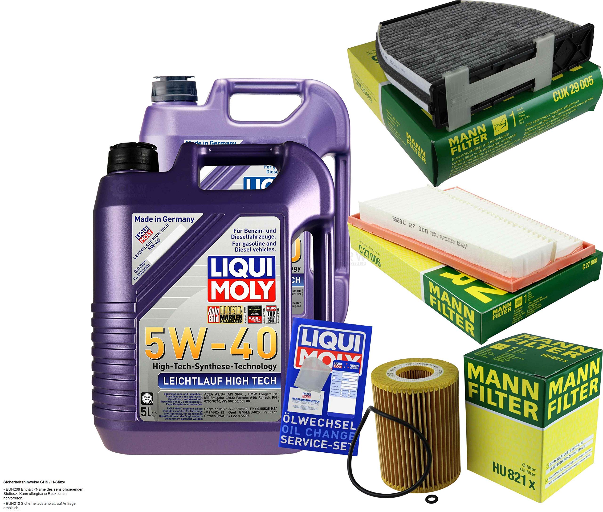 Pacchetto di ispezione 10L LM LL High Tech 5W-40 + pacchetto filtro Uomo Classe C