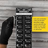 Vista 6 de SST - Original Identibolt - Comprobador de roscas preciso y montaje en pared - Roscas imperiales SAE y métricas - Identificador de 28 tuercas