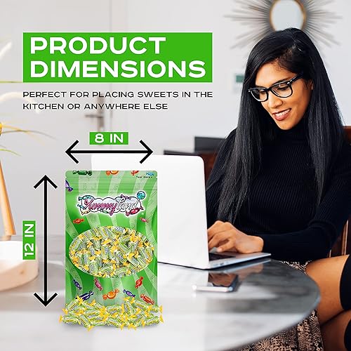 Miniatura 6 de Jolly Racher - Caramelos duros de manzana verde, envueltos individualmente, bolsa de dulces a granel, 1 libra (16 onzas)