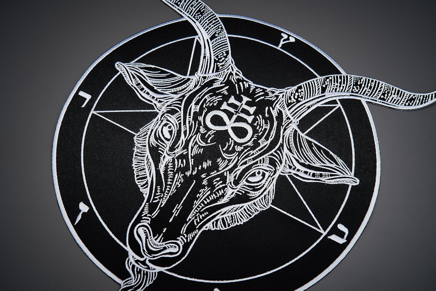 Pentagram Large Back Embroidered Patch for Vest Iron-on Sew on, Multi-Color
