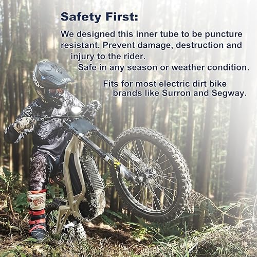 Miniatura 4 de PIVOTRAX 70100-19 (2.753.00-19, 80100-19) Tubo interior de bicicleta eléctrica resistente de 19 pulgadas  0.079 pulgadas de grosor, válvula TR4  se