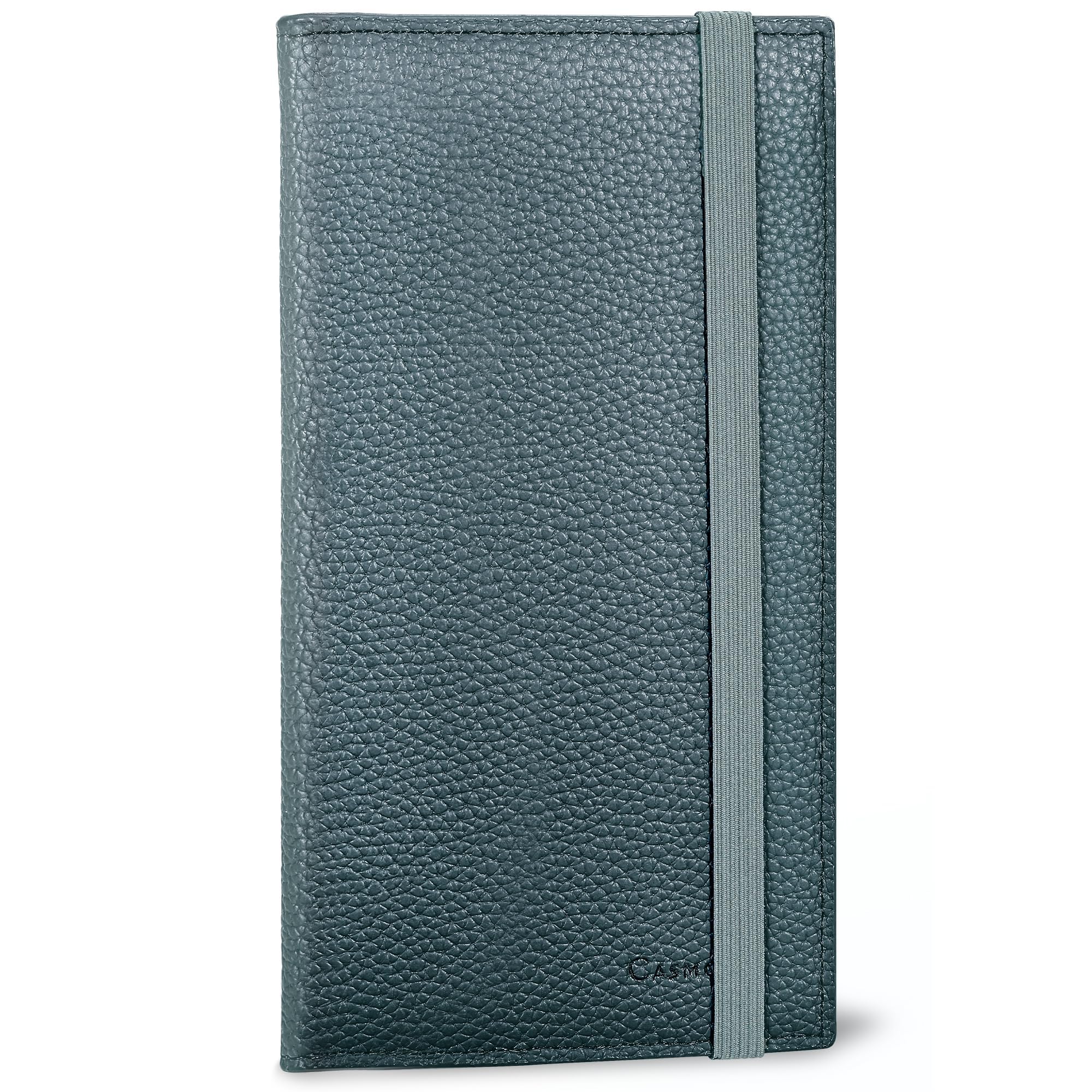 CASMONAL Checkbook Covers for Personal Checkbook Holder RFID Premium Vegan Leather Checkbook Cover for Duplicate Checks