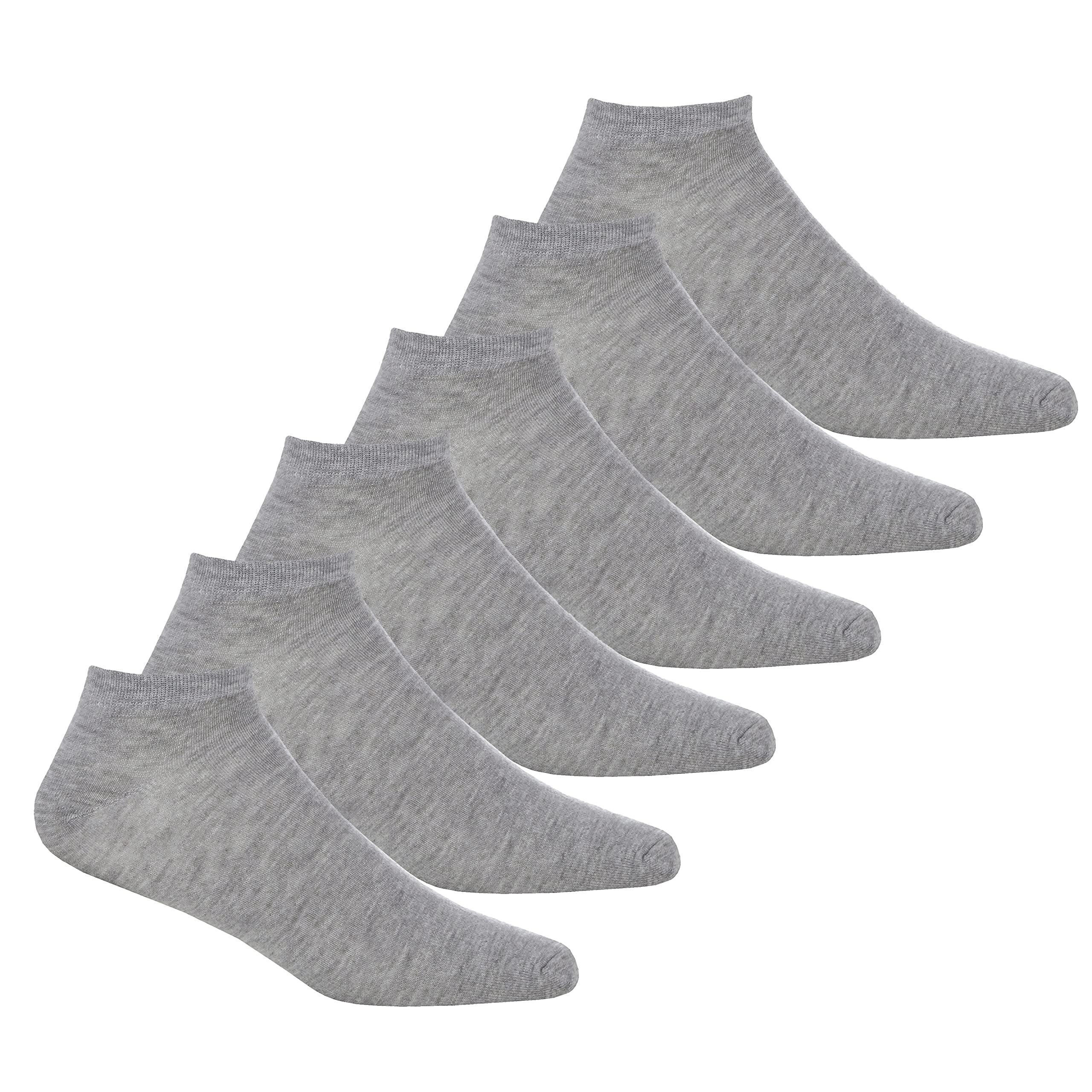 Undercover Men's 6 Pairs - Grey 6 Pairs Bamboo Trainer Socks 40B589 Grey